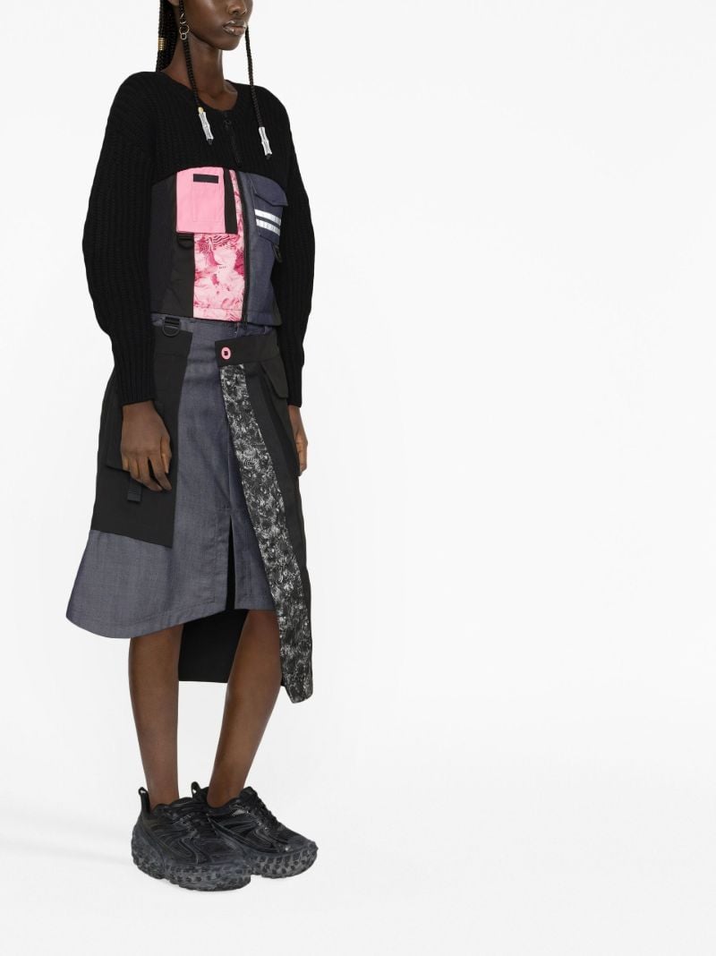 X Feng Chen Wang Black Bedford Midi Skirt