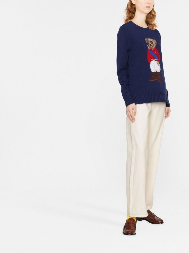 Blue Polo Bear Knitted Sweater