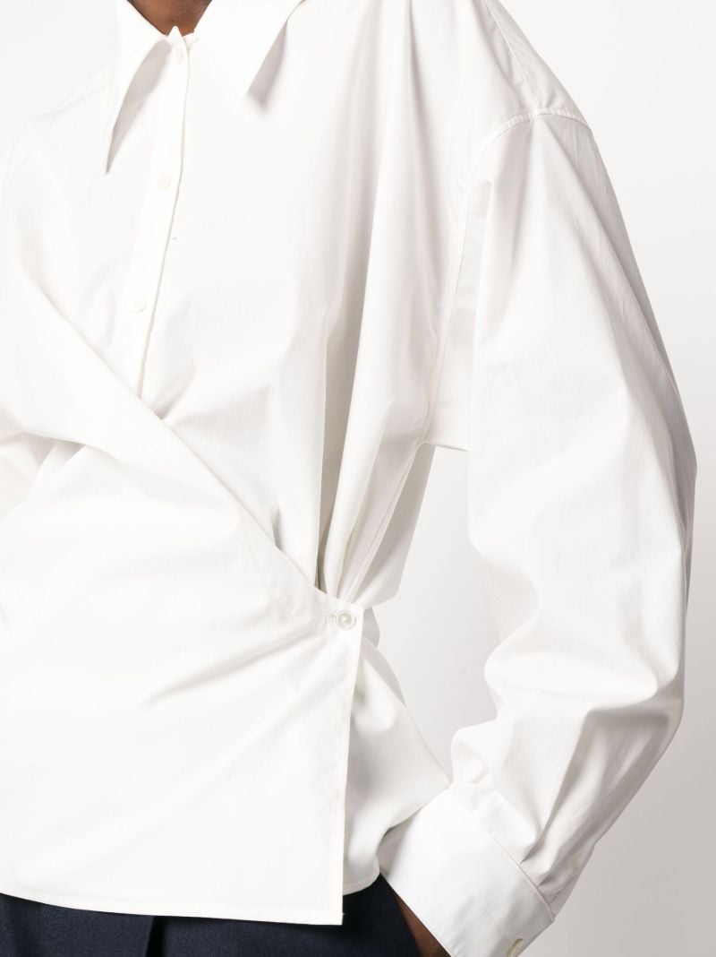 White Cotton Wrap Shirt