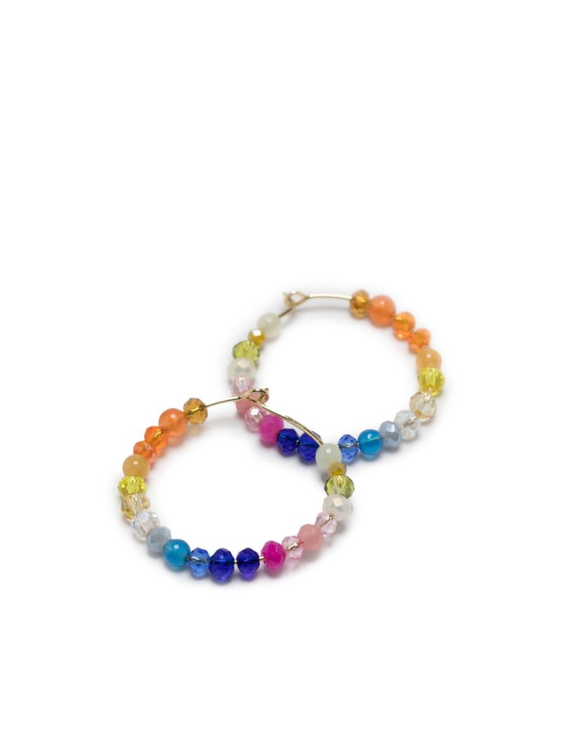 Gold Plated Gili Beaded Hoop Earrings