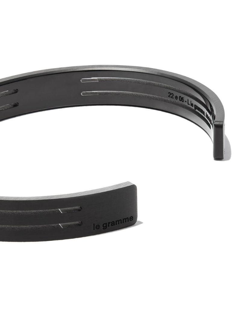 Titanium Le 9g Brushed Punched Ribbon Bracelet
