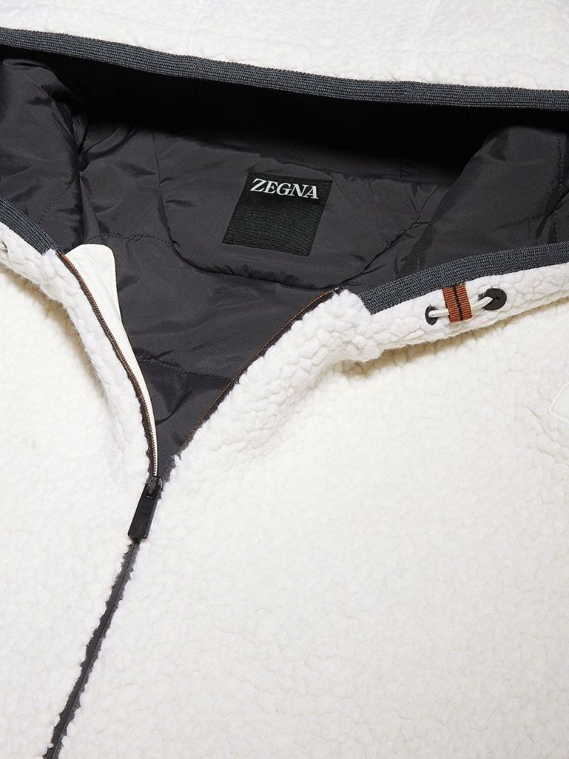 White Fleece Hoodie