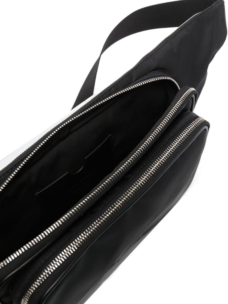 Black Logo Print Cross Body Bag