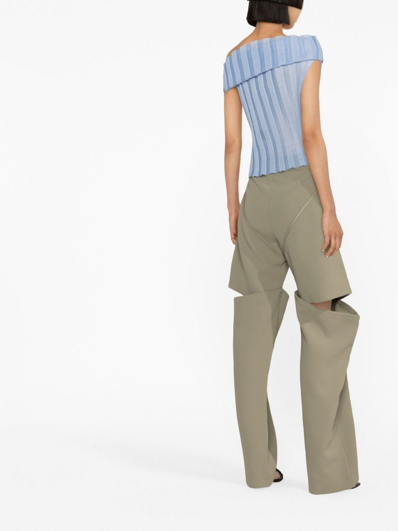 Blue Katrine Off-shoulder Top