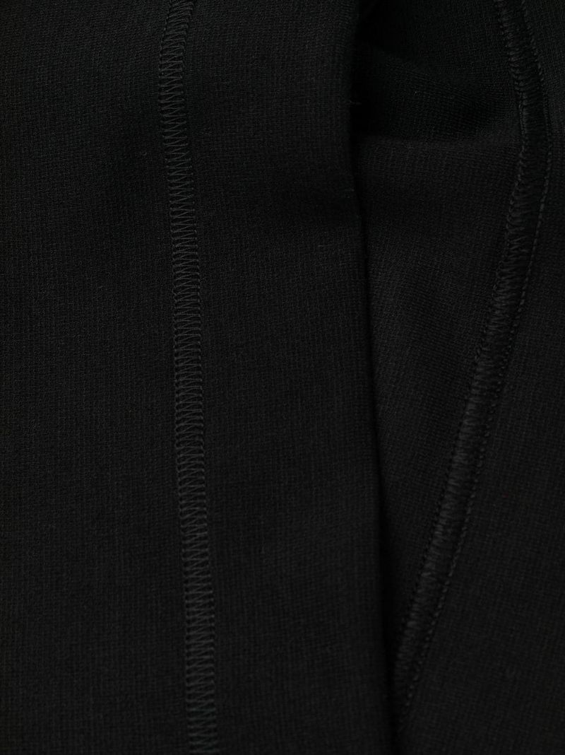 Black Logo Strap Wool Mini Dress