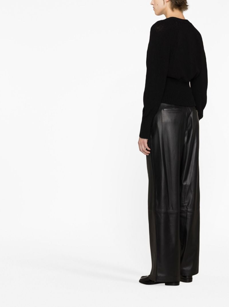 Black V-neck Cotton Cardigan