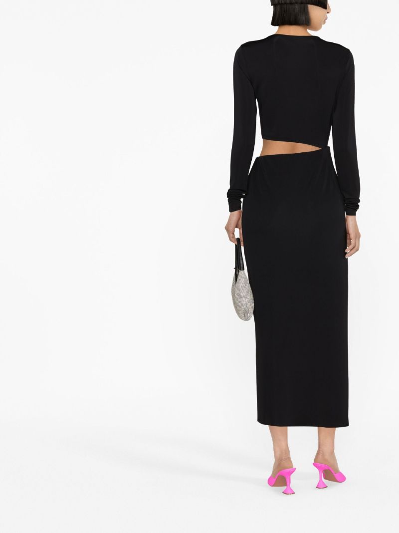 Black Gia Cut-out Midi Dress