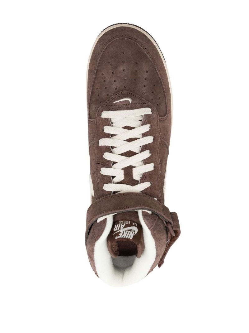 Brown Air Force 1 Mid '07 Suede Sneakers