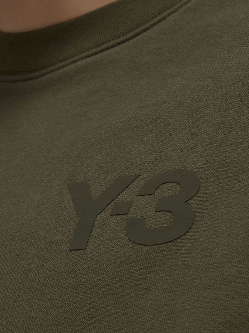 Green Logo Print Cotton Sweatshirt