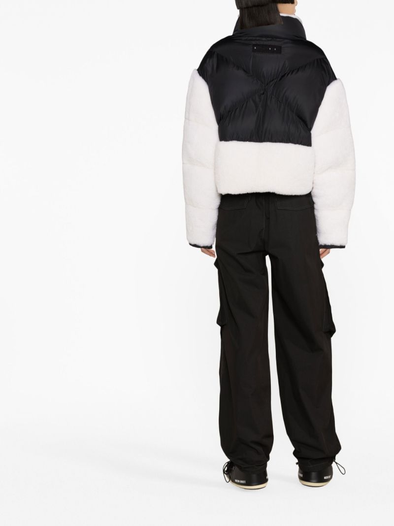 White Maya Shearling Puffer Jacket