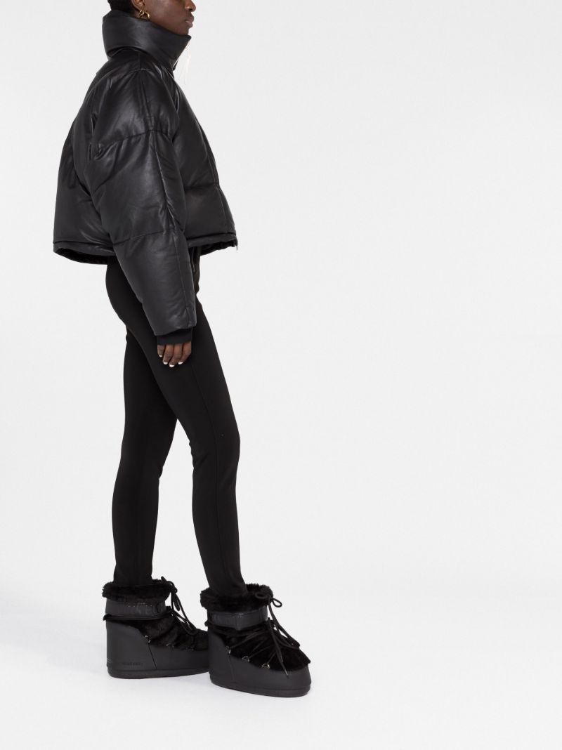 Black Clara Quilted Leather Jacket