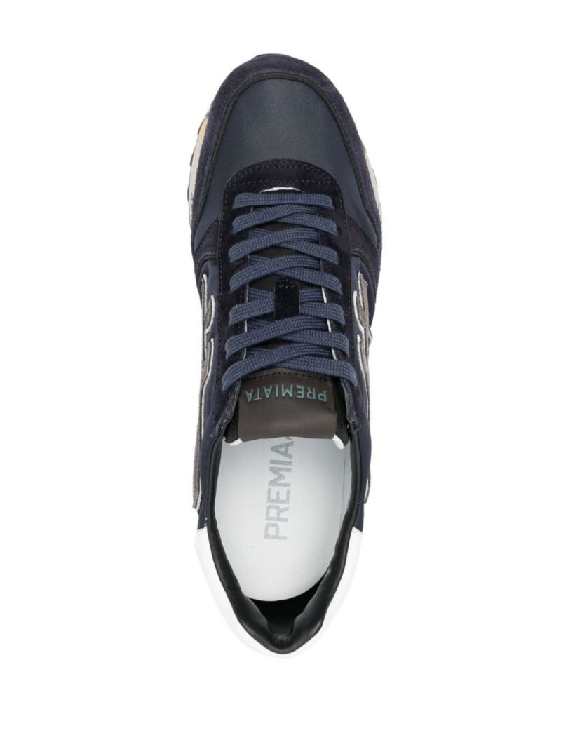 Black Mick Low-top Leather Sneakers