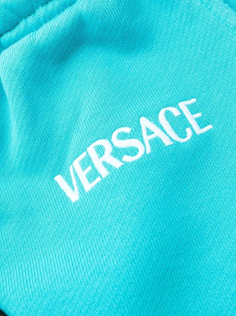 Blue Logo Print Track Pants