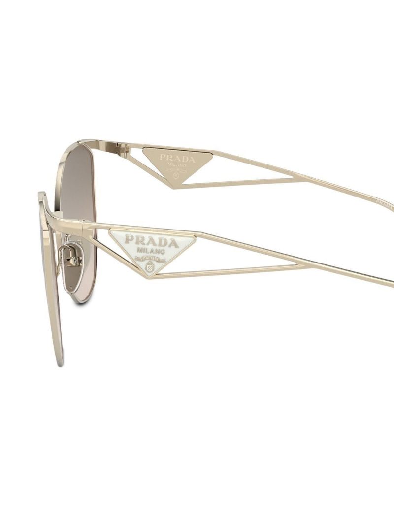 Gold-tone Logo Cat-eye Sunglasses