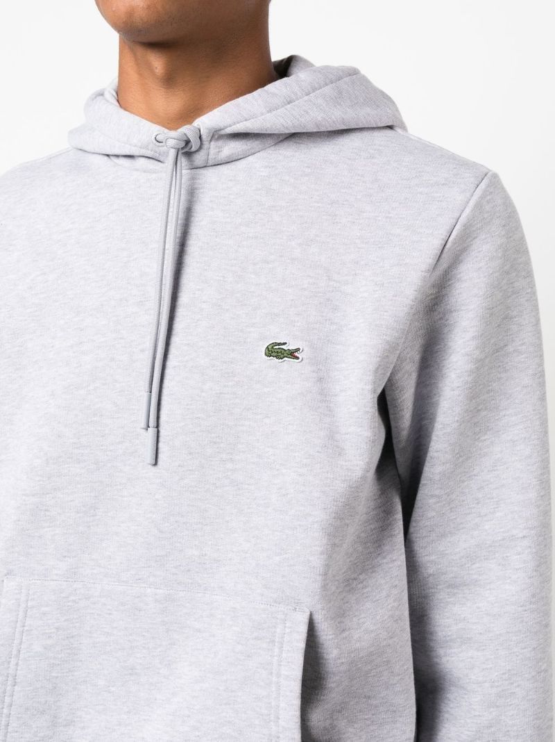 Grey Logo Patch Hoodie