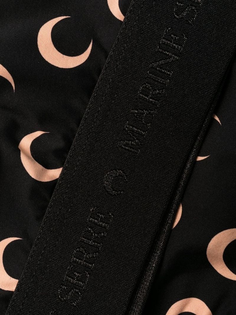 Black All Over Moon Cropped Top