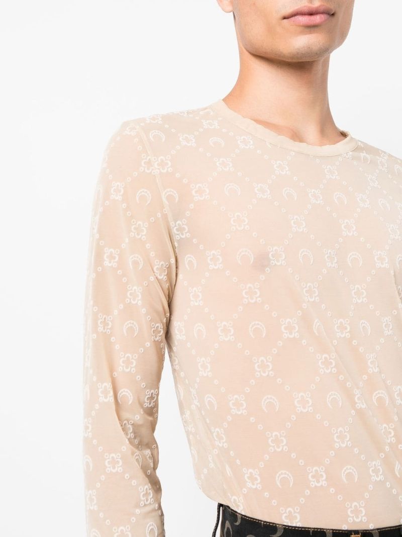 Neutral Monogram Pattern Sweatshirt