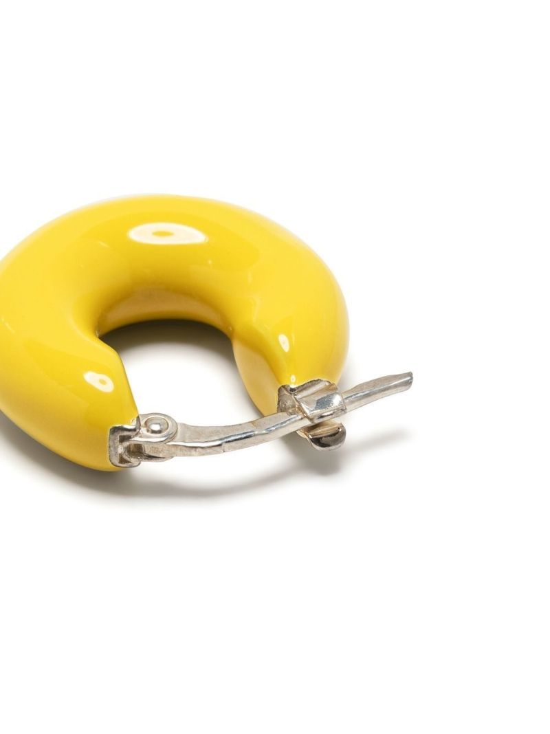 Yellow Chunky Hoop Earrings
