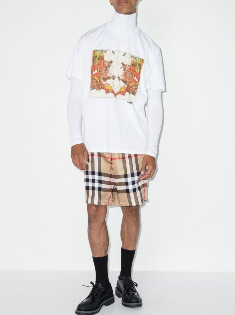 White Graphic Print Cotton T-shirt