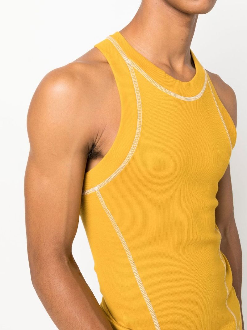 Yellow Tops Movement Cotton Jersey Vest