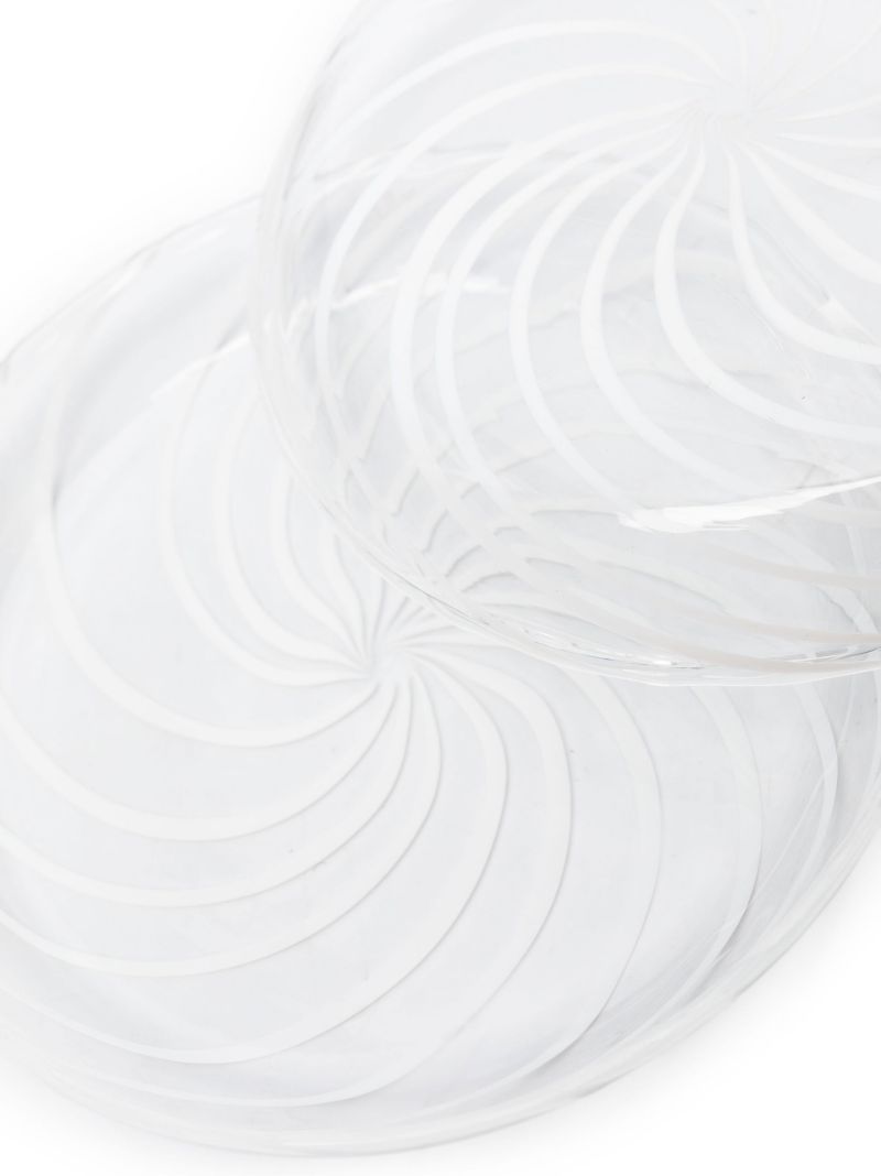 White Spin Glass Saucer Set