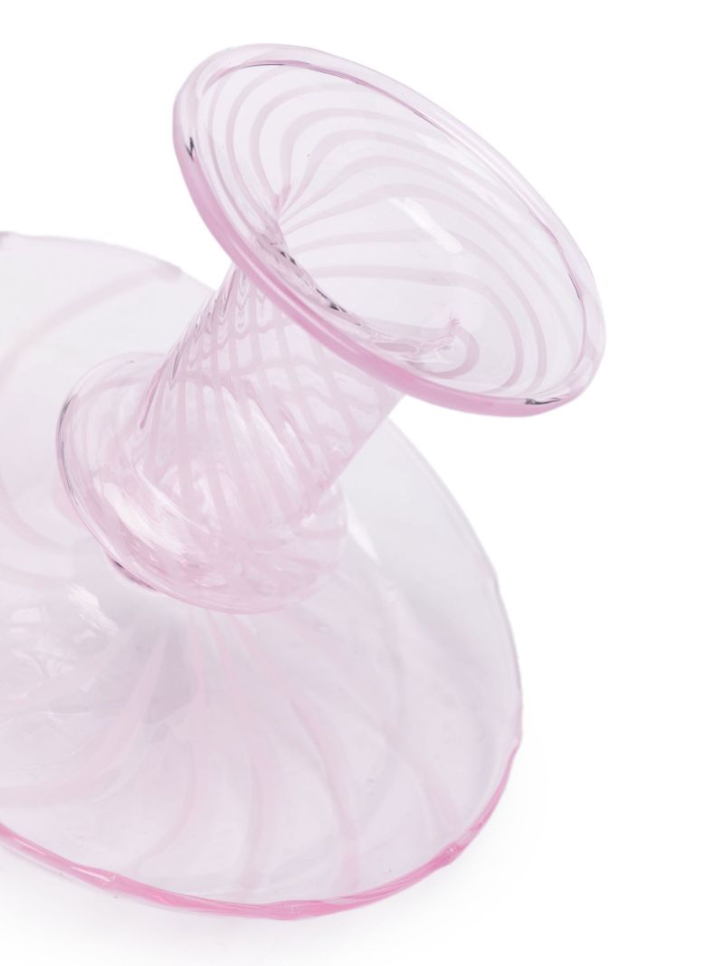 Pink Flare Stripe Candle Holder