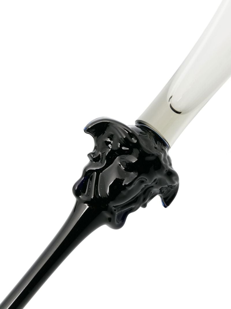 Black Medusa Champagne Flute Glass