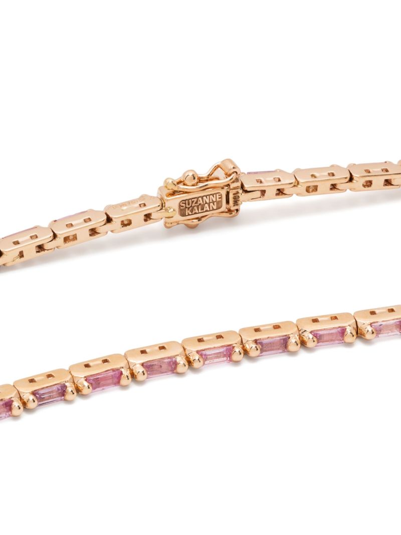 18kt Rose Gold Linear Sapphire Tennis Bracelet