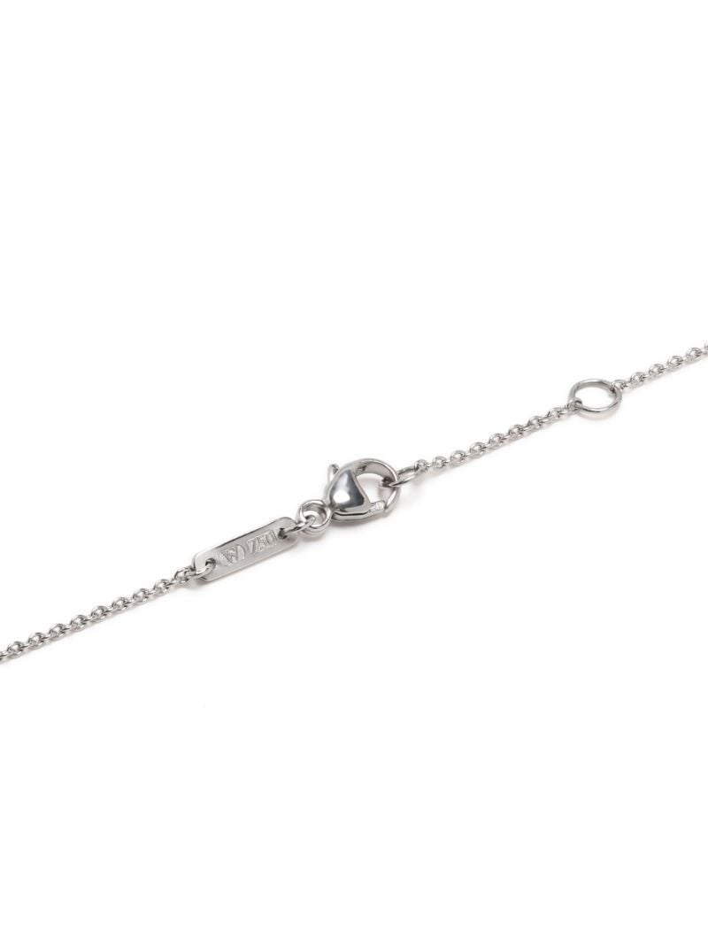 18k White Gold Feather Diamond Necklace
