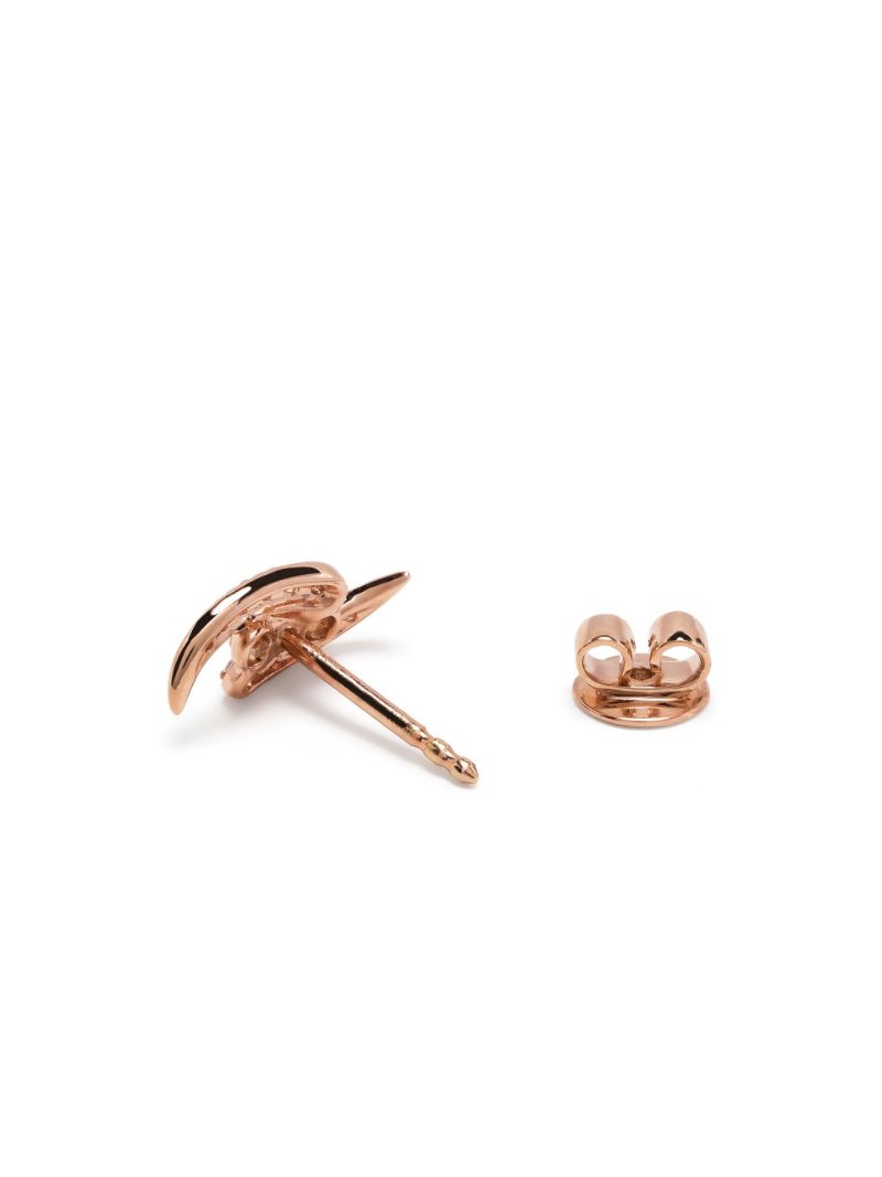 18k Rose Gold Knot Diamond Stud Earrings
