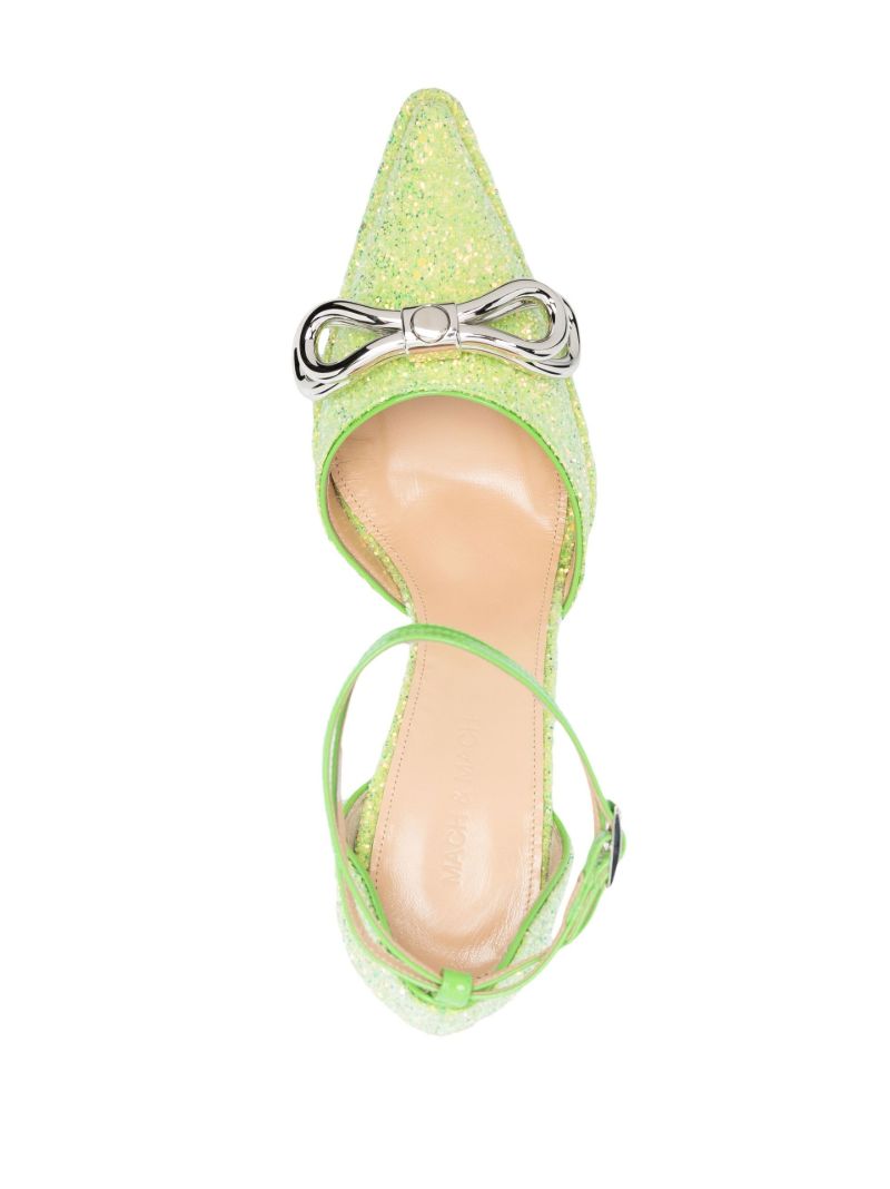 Green 140 Bow Detail Platform Pumps