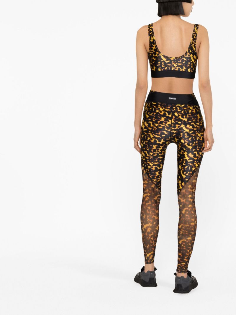 Black Dignity Tortoiseshell Print Yoga Leggings
