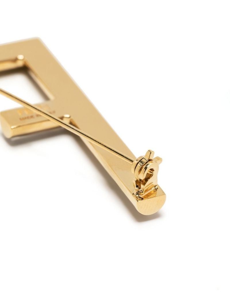 Gold-tone Fendi First Brooch