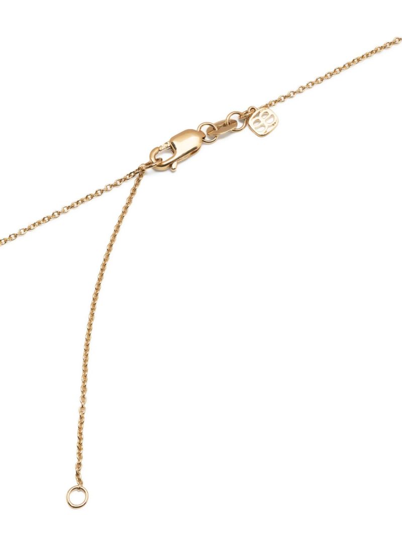 14k Yellow Gold Evil Eye Diamond Necklace