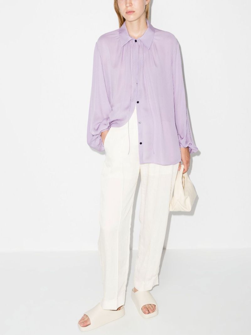 Purple Frances Silk Blouse