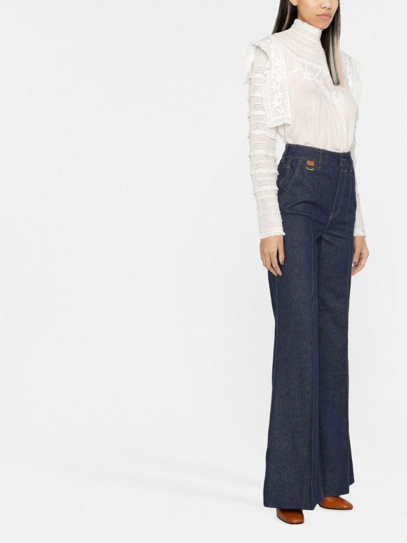 Blue Kaleidoscope Flared Jeans