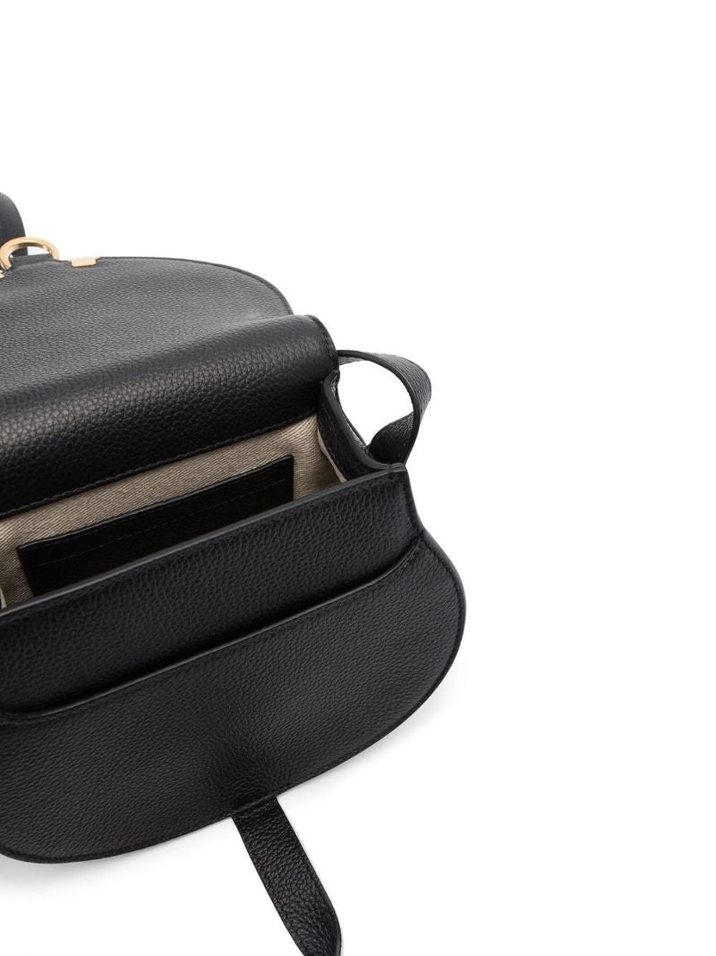 Black Marcie Small Leather Cross Body Bag