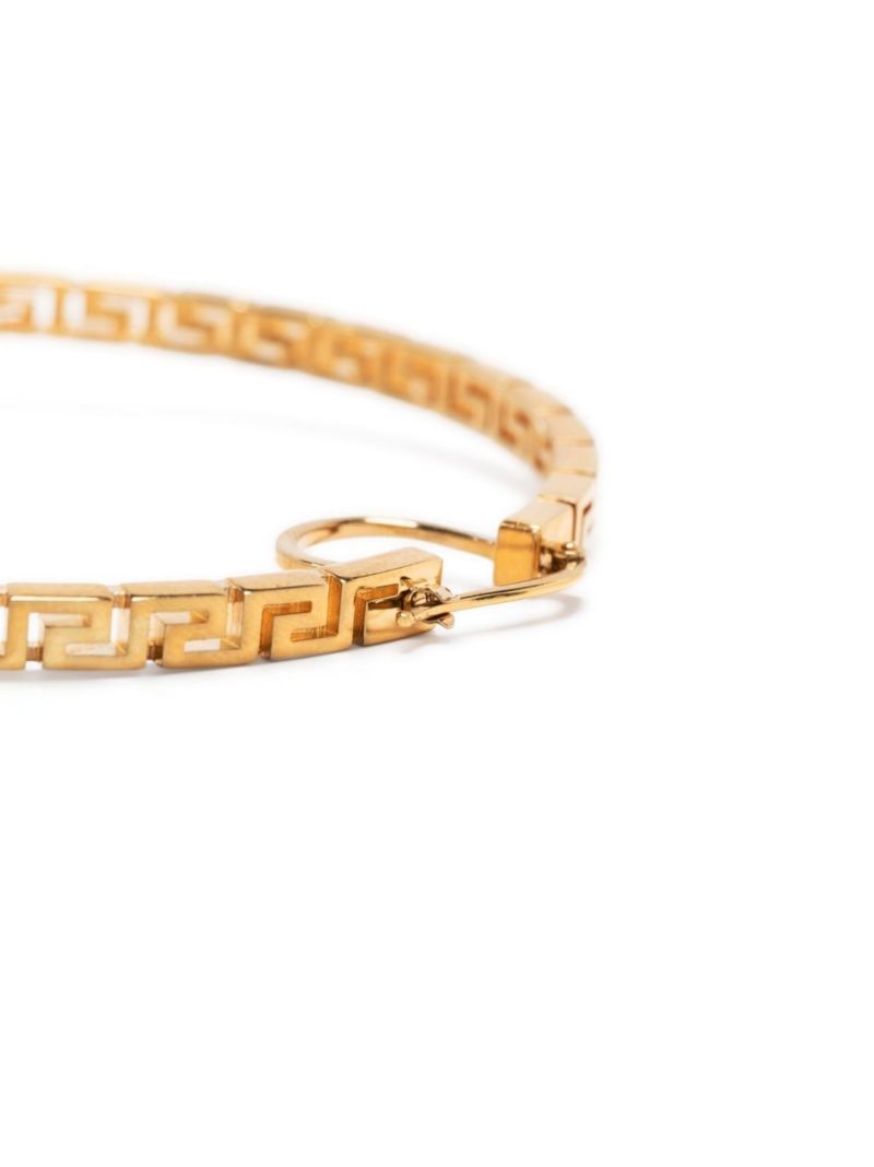 Gold-tone Greca Pearl Hoop Earrings