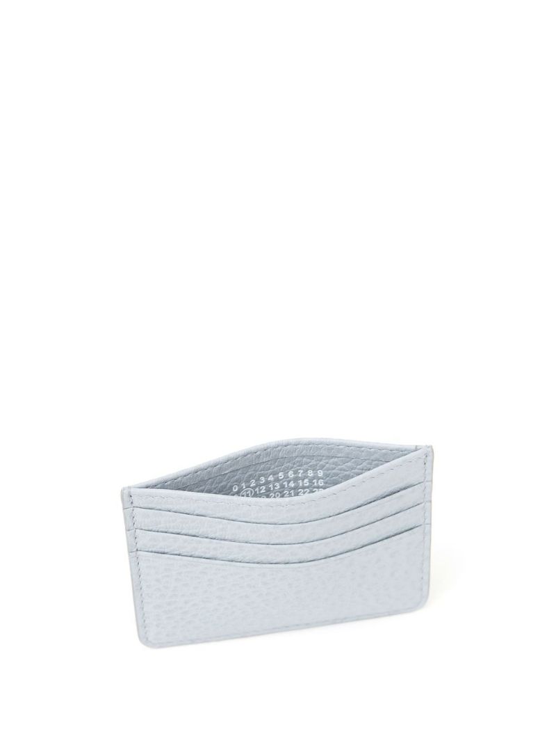 Blue Four-stitch Leather Card Holder