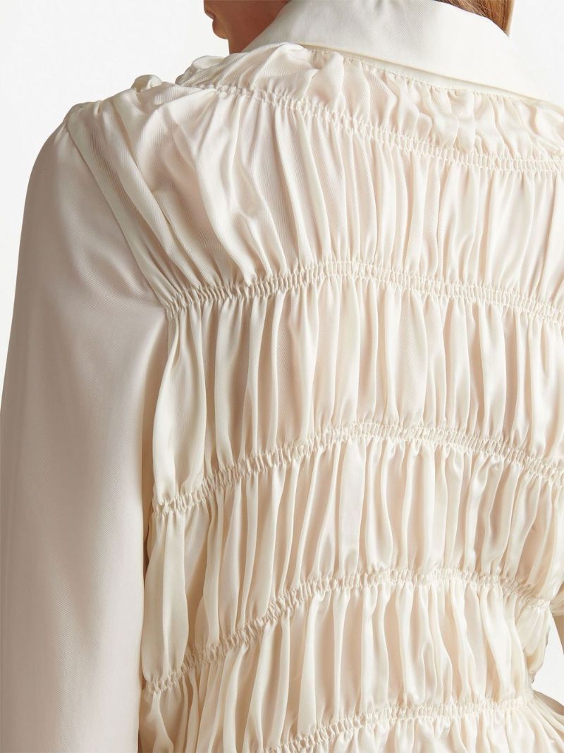 White the Brena Smocked Top