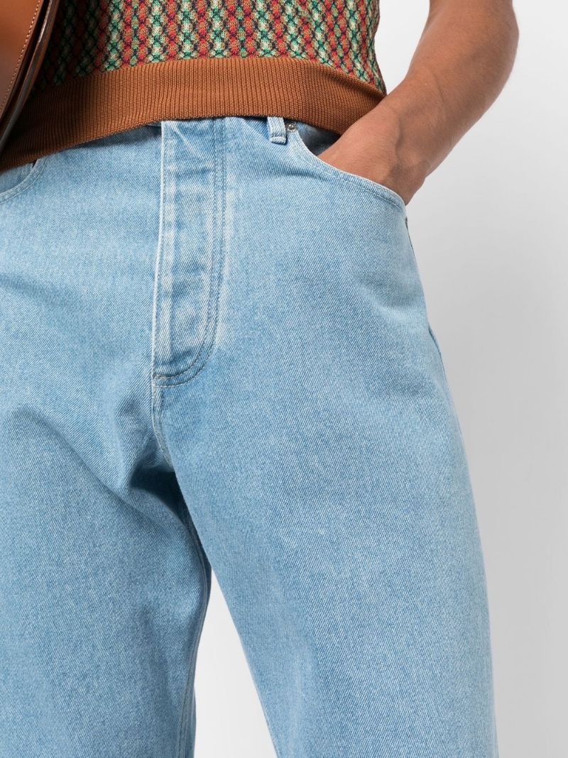 Blue Straight Leg Jeans