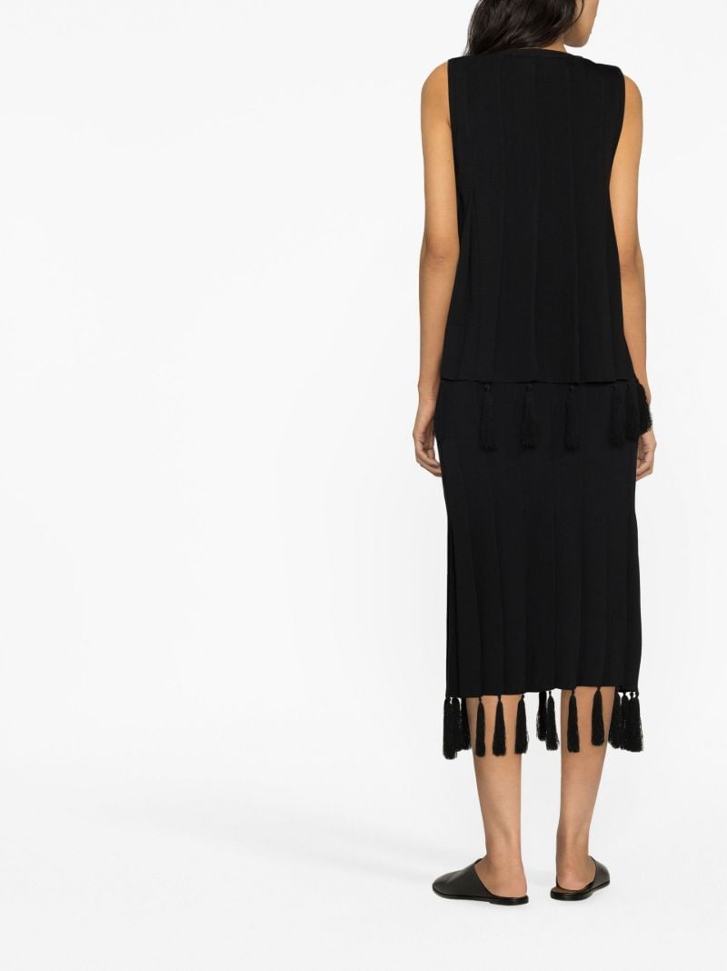 Black Poet Tassel Sleeveless Top