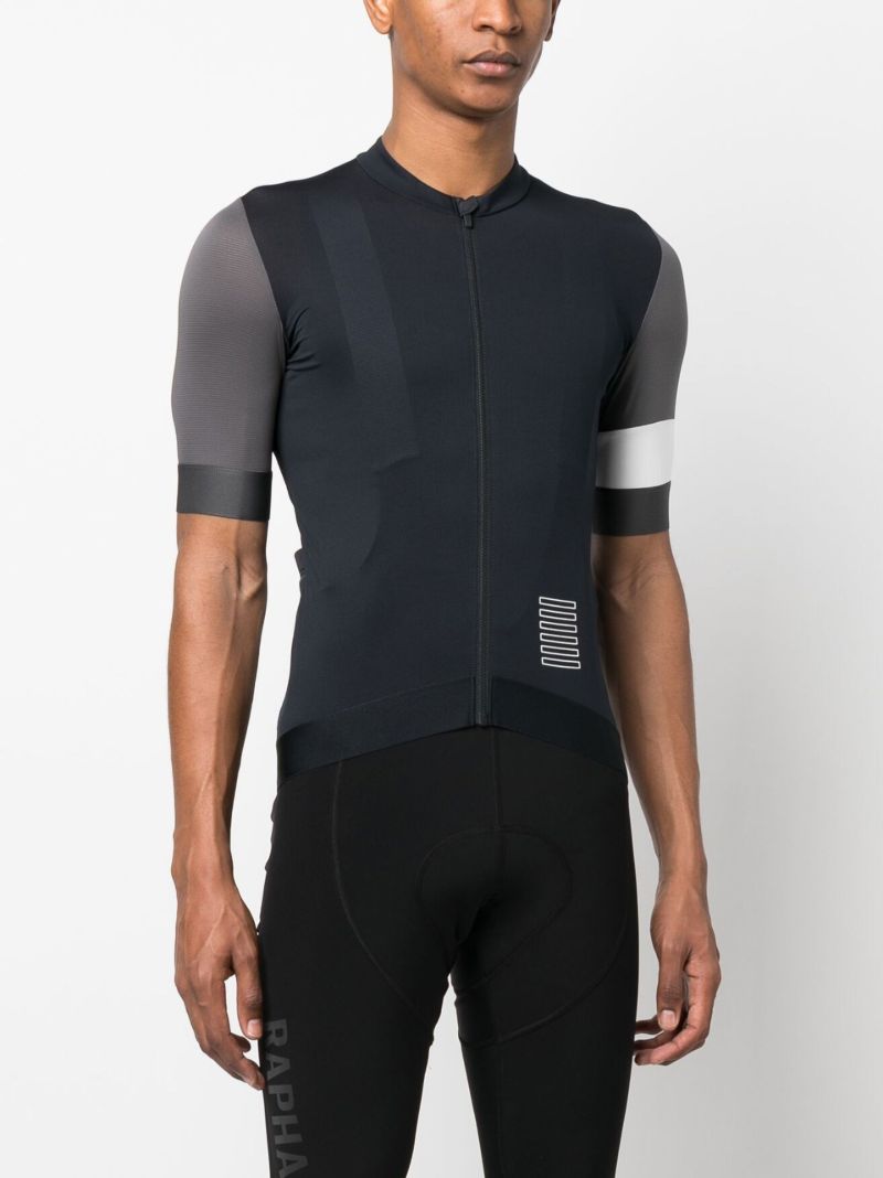 Black Pro Team Cycling Jersey Top
