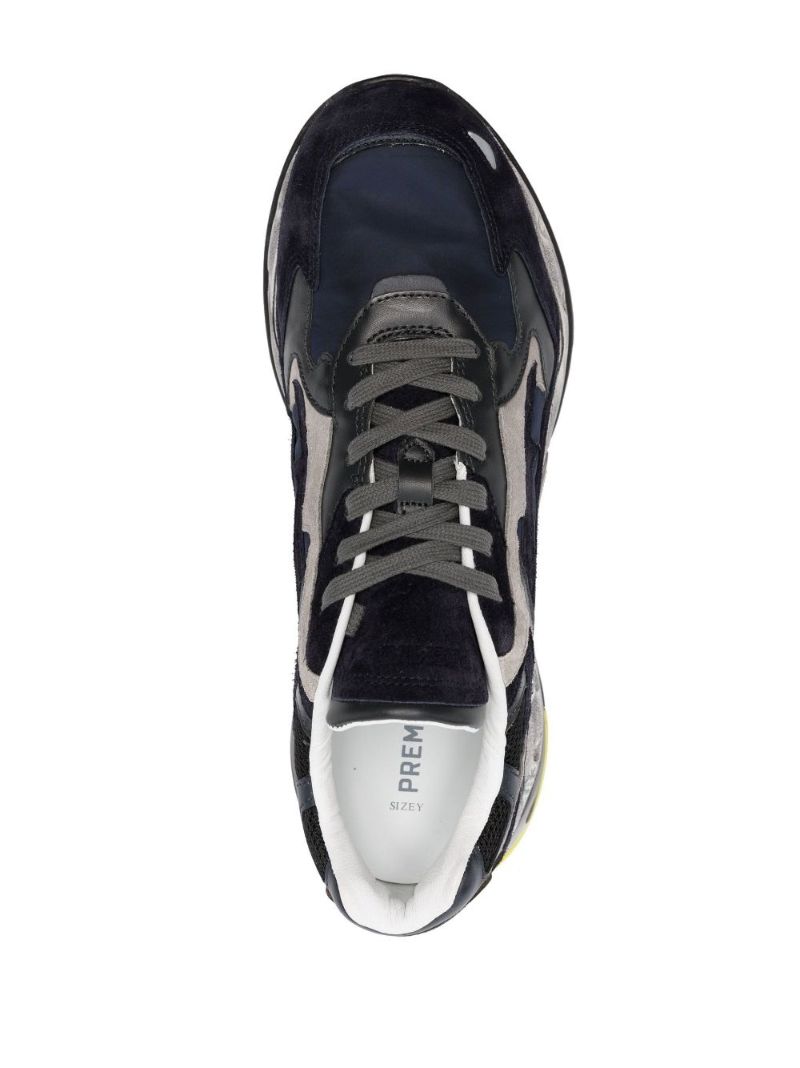 Blue Sharky Panelled Suede Sneakers