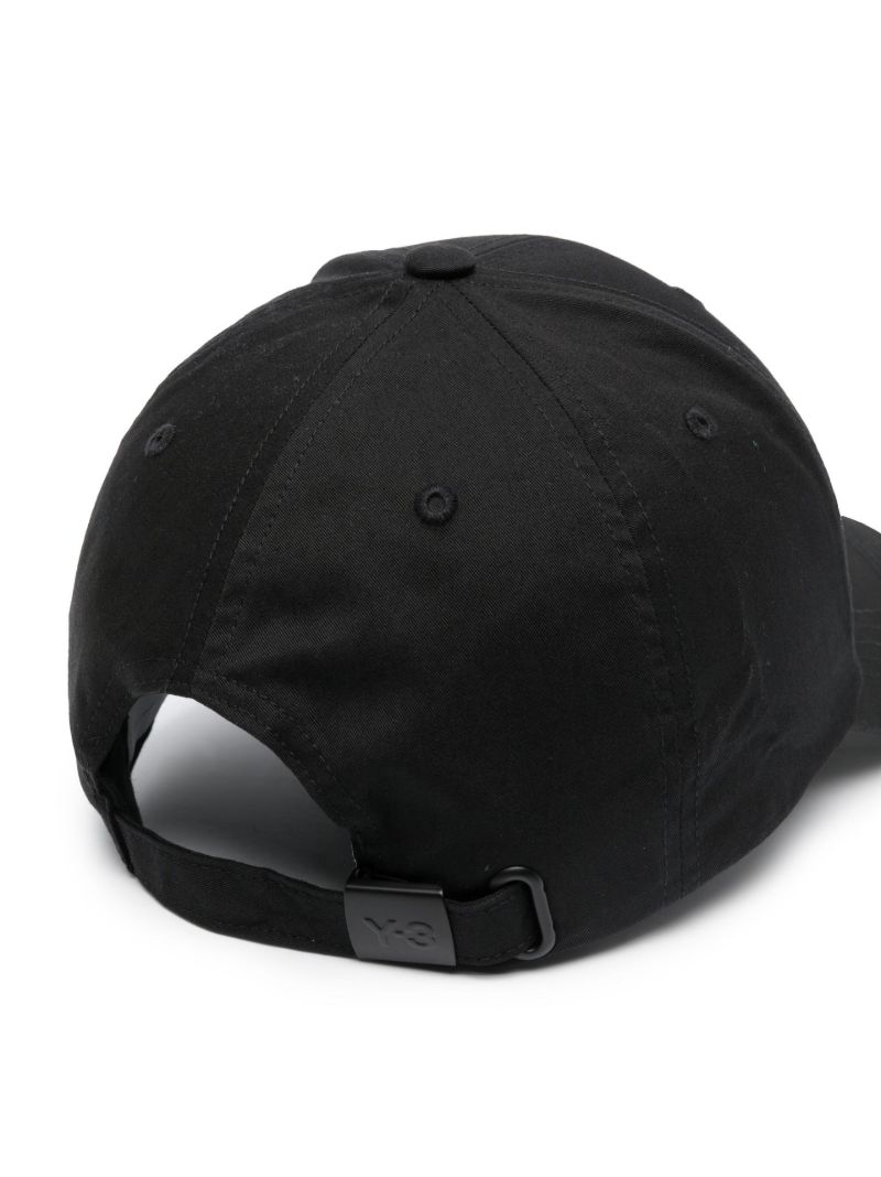 Black Logo Print Baseball Cap