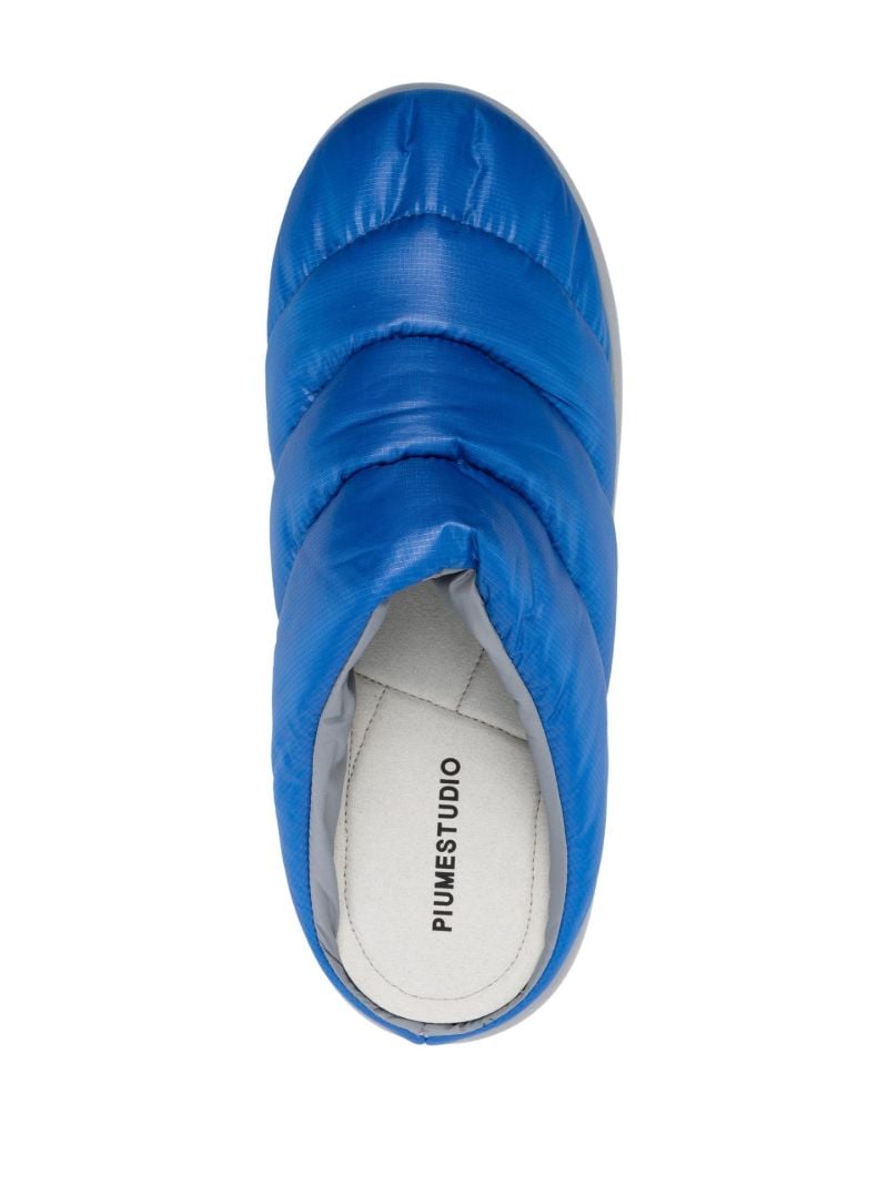 Blue Onda Padded Quilted Mules