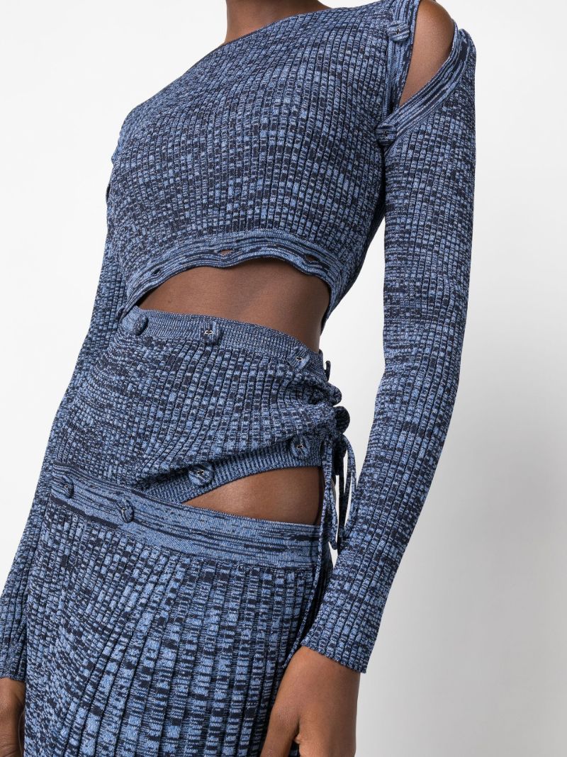 Blue Deconstruct Long Sleeve Dress