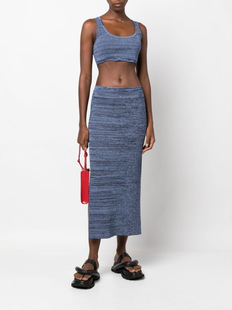 Blue Deconstruct Ribbed Tank Dress