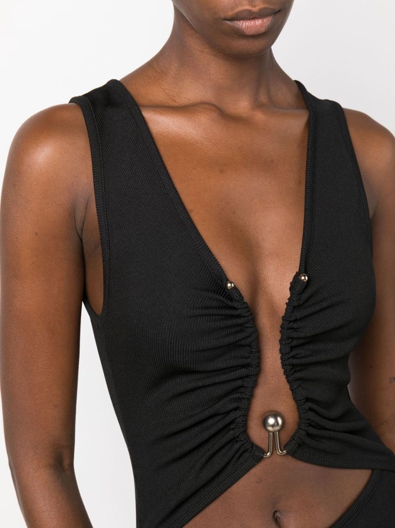 Black Polar Orbit Cutout Dress