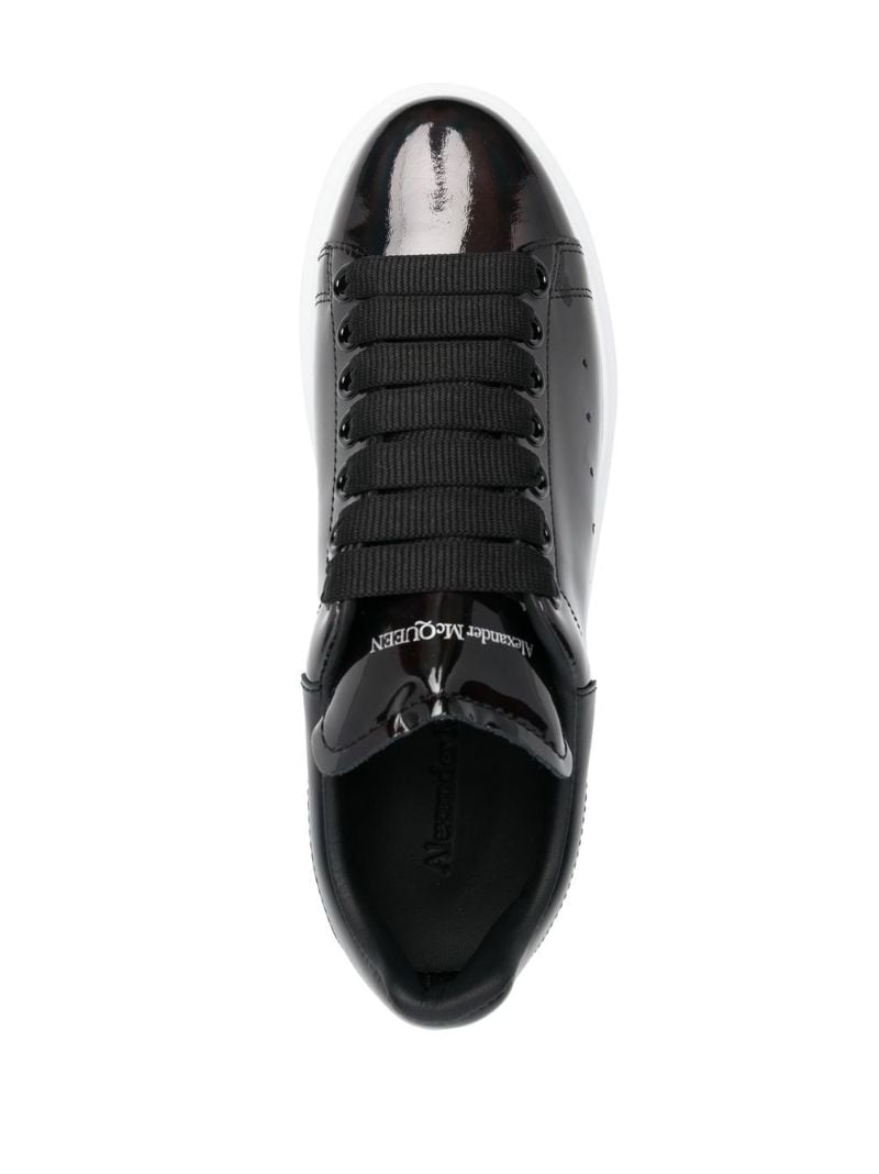 Black Patent Leather Oversized Sneakers